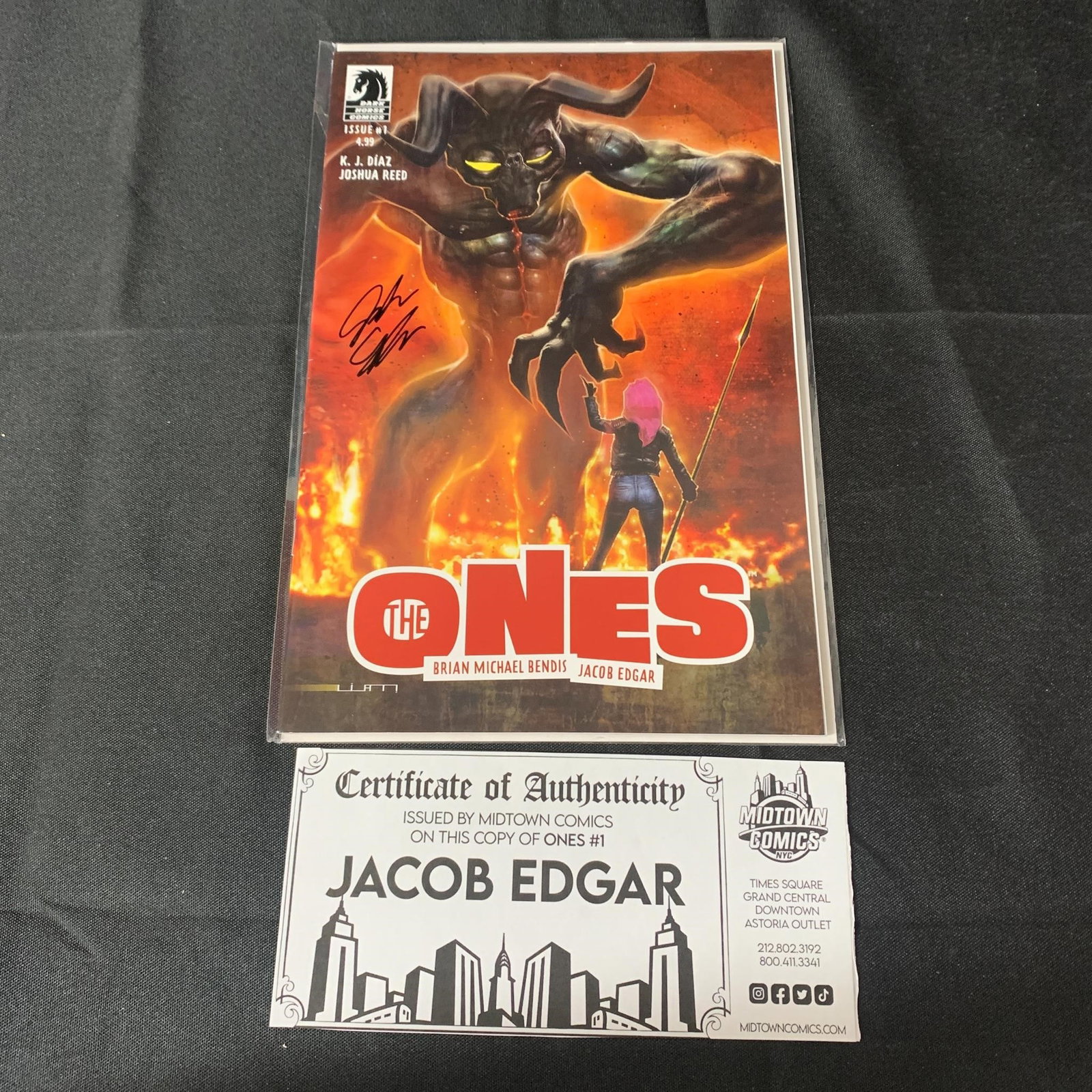 The Ones #1 Signed by Jacob Edgar: We are a veteran owned company. Please look at the pictures carefully to determine what you believe the condition of collectible is. We are currently accepting consignments. Email us a aeronhouse1994@
