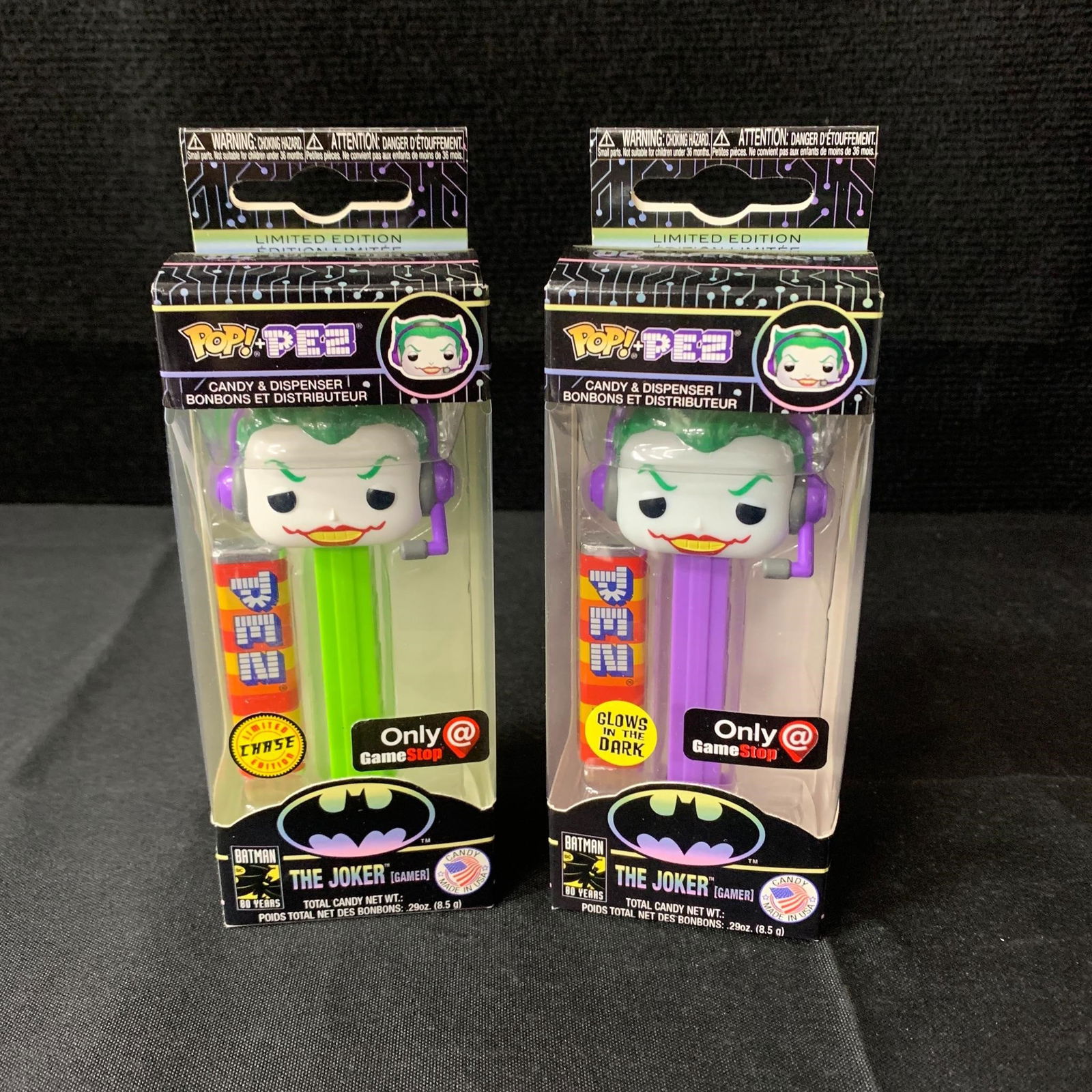 Joker Funko Pop Pez Dispensers Gamestop Exclusive Limited Chase Edition! (1 of 2)