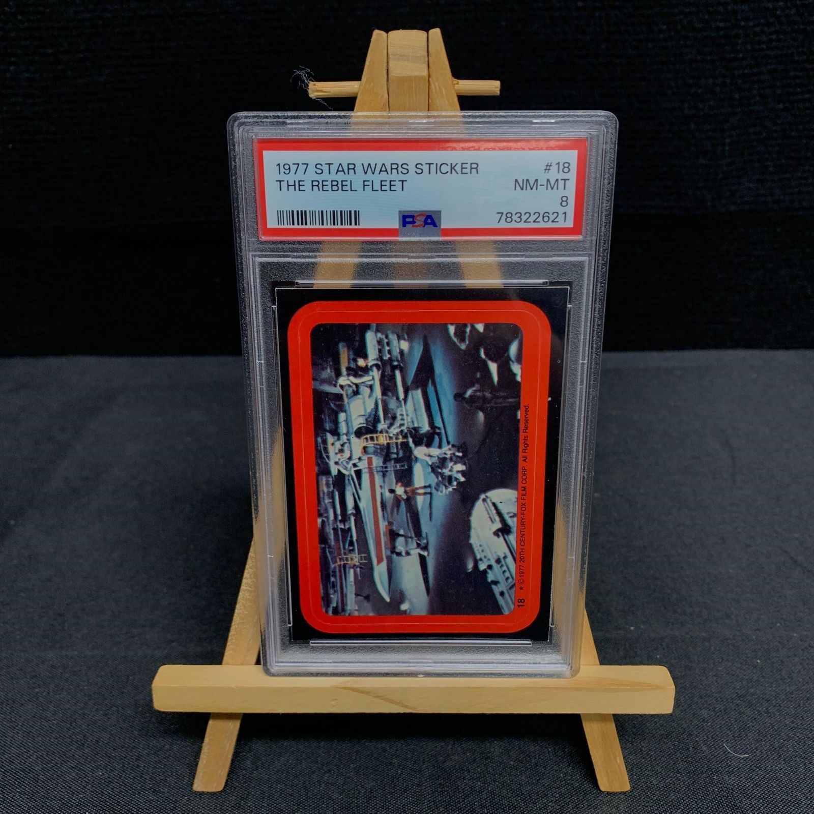 PSA 8 Topps Star Wars The Rebel Fleet Sticker Card (1 of 2)