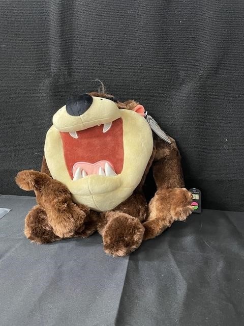 Tazmanian Devil Stuffed Toy New With Tags: We are a veteran owned company. Please look at the pictures carefully to determine what you believe the condition of collectible is. We are currently accepting consignments. Email us a aeronhouse1994@