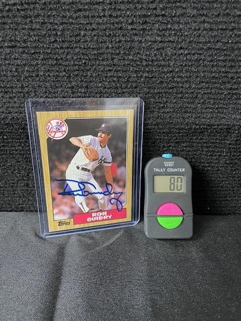 Ron Guidry Signed Baseball Card (1 of 2)