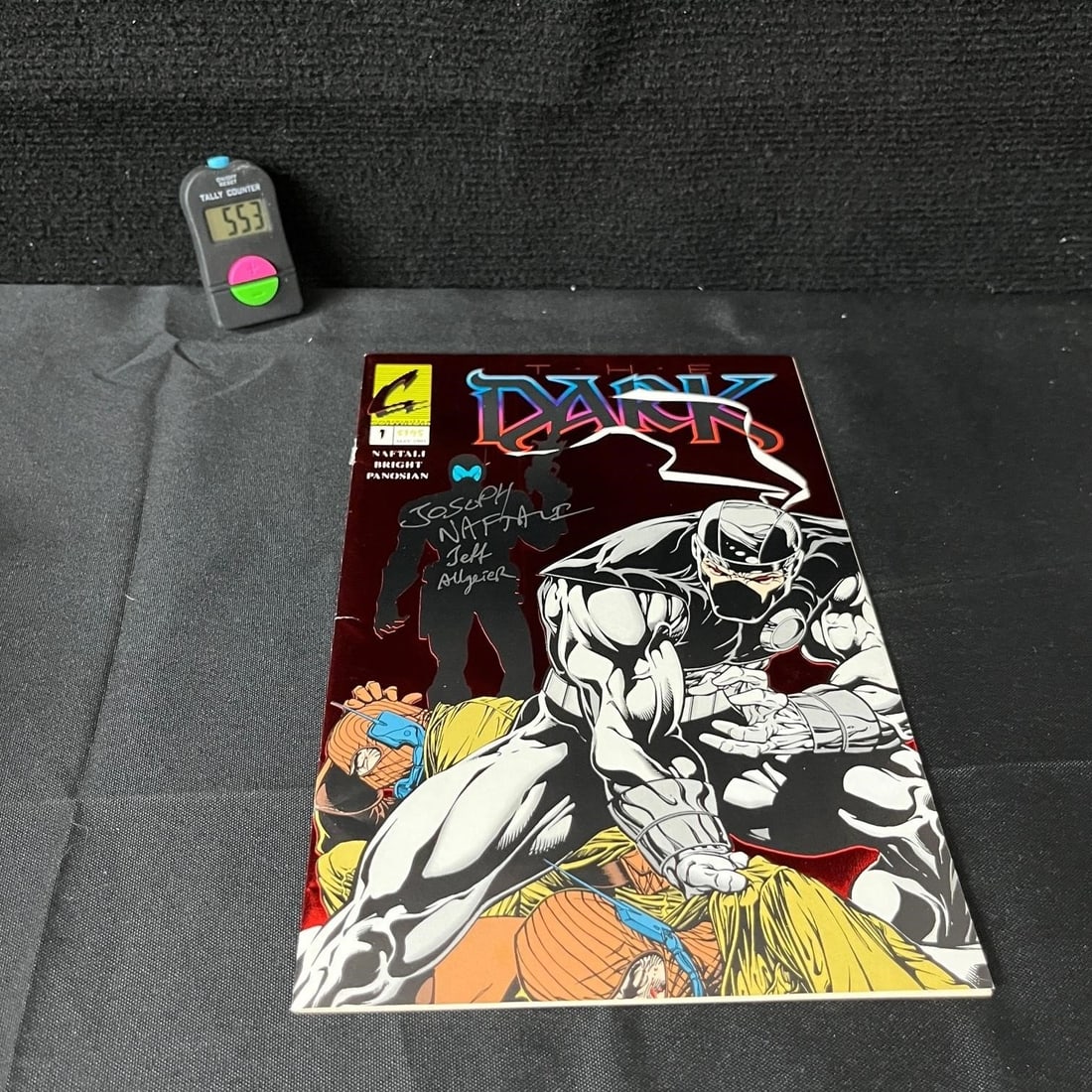 Dark 1 Signed by Jeff Allgeier & Joseph Naftali: We are a veteran owned company. Please look at the pictures carefully to determine what you believe the condition of collectible is. We are currently accepting consignments. Email us a aeronhouse1994@