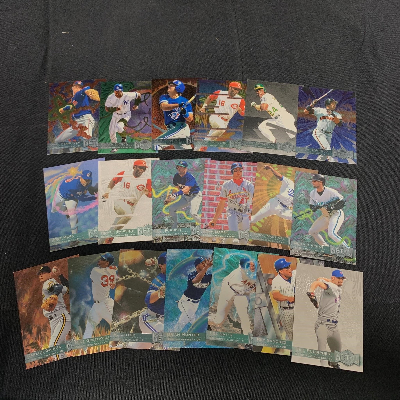1996 Fleer Metal Baseball Cards, Sanders (1 of 2)