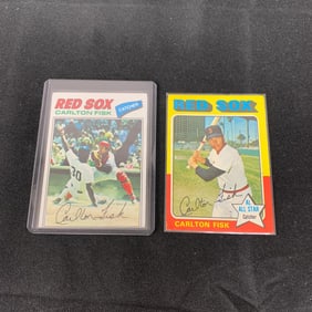 Carlton Fisk 1975, 77 Baseball Cards