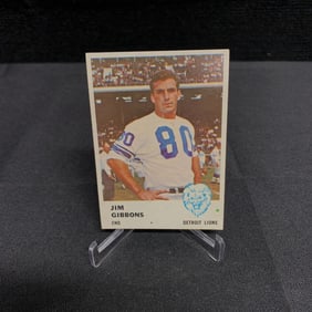 Jim Gibbons 1961 Fleer Football Card