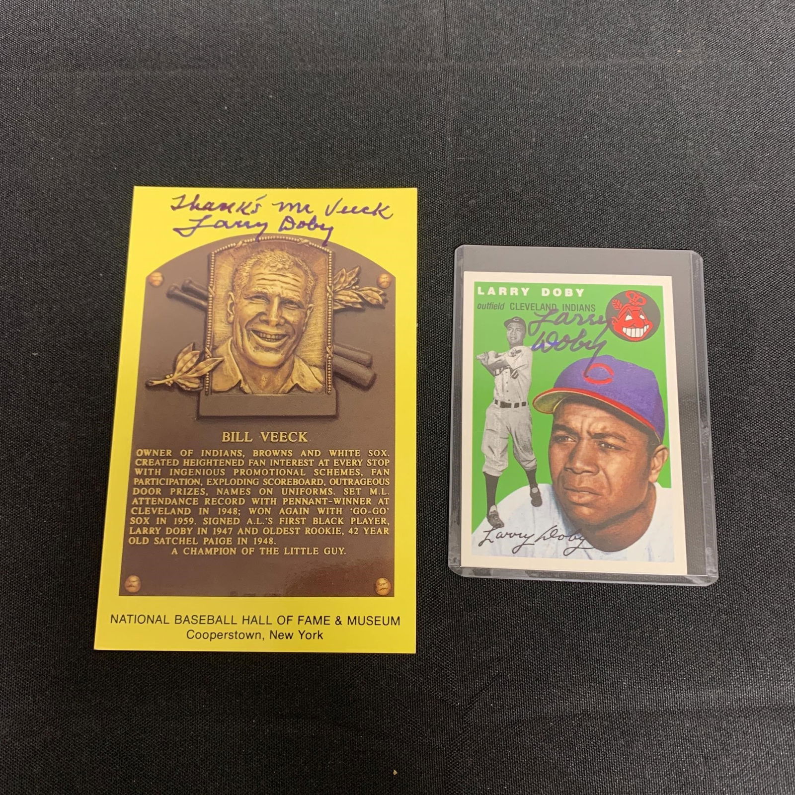 Larry Dolby Signed Baseball Card & HOF (1 of 4)