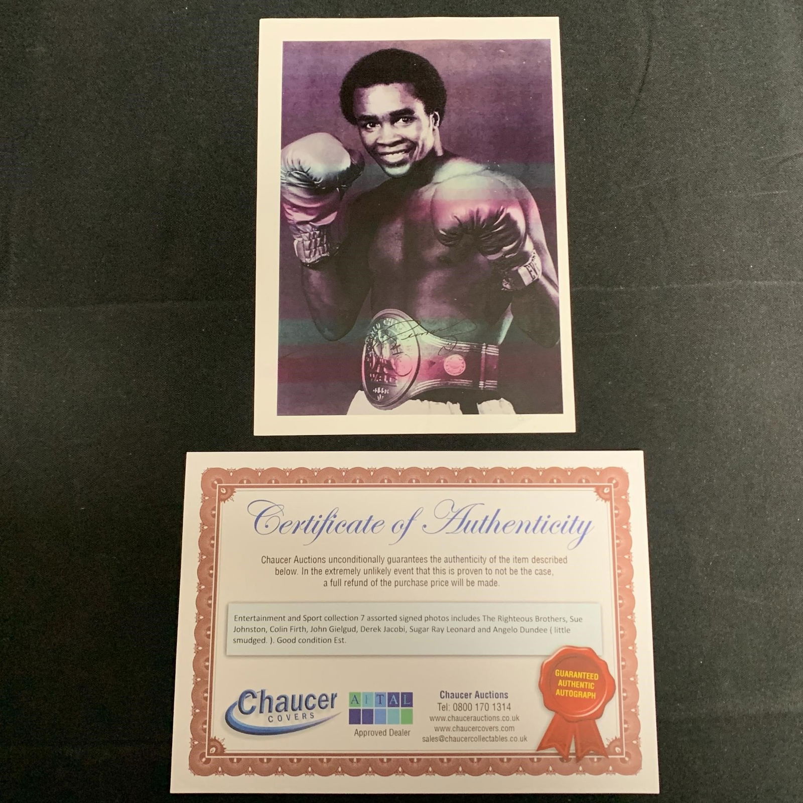 Sugar Ray Leonard Signed Photo (1 of 3)