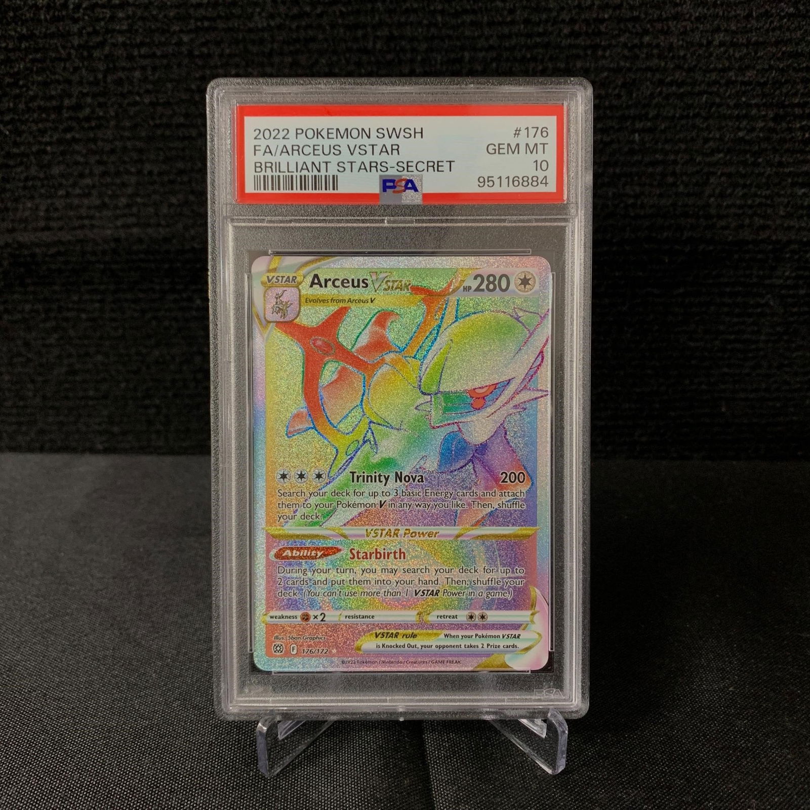 PSA 10 Arceus VSTAR Rainbow Secret Rare Pokemon card (1 of 1)