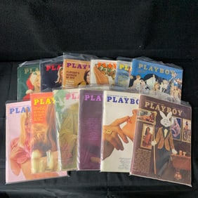 1972 Playboy Magazines Full Year