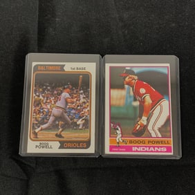 Boog Powell 1974, 1976 Baseball Cards