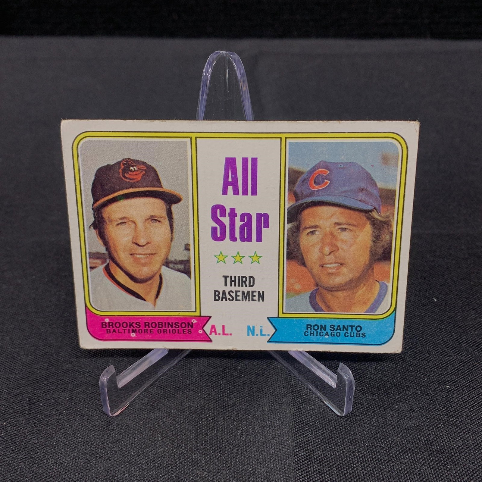 Brooks Robinson 1974 All Star: Brooks Robinson, Ron Santo All Star third Basemen 1974 Topps Baseball Card. We are a veteran owned company. Please look at the pictures carefully to determine what you believe the condition of collect