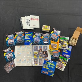 NASCAR Binder and stock cars