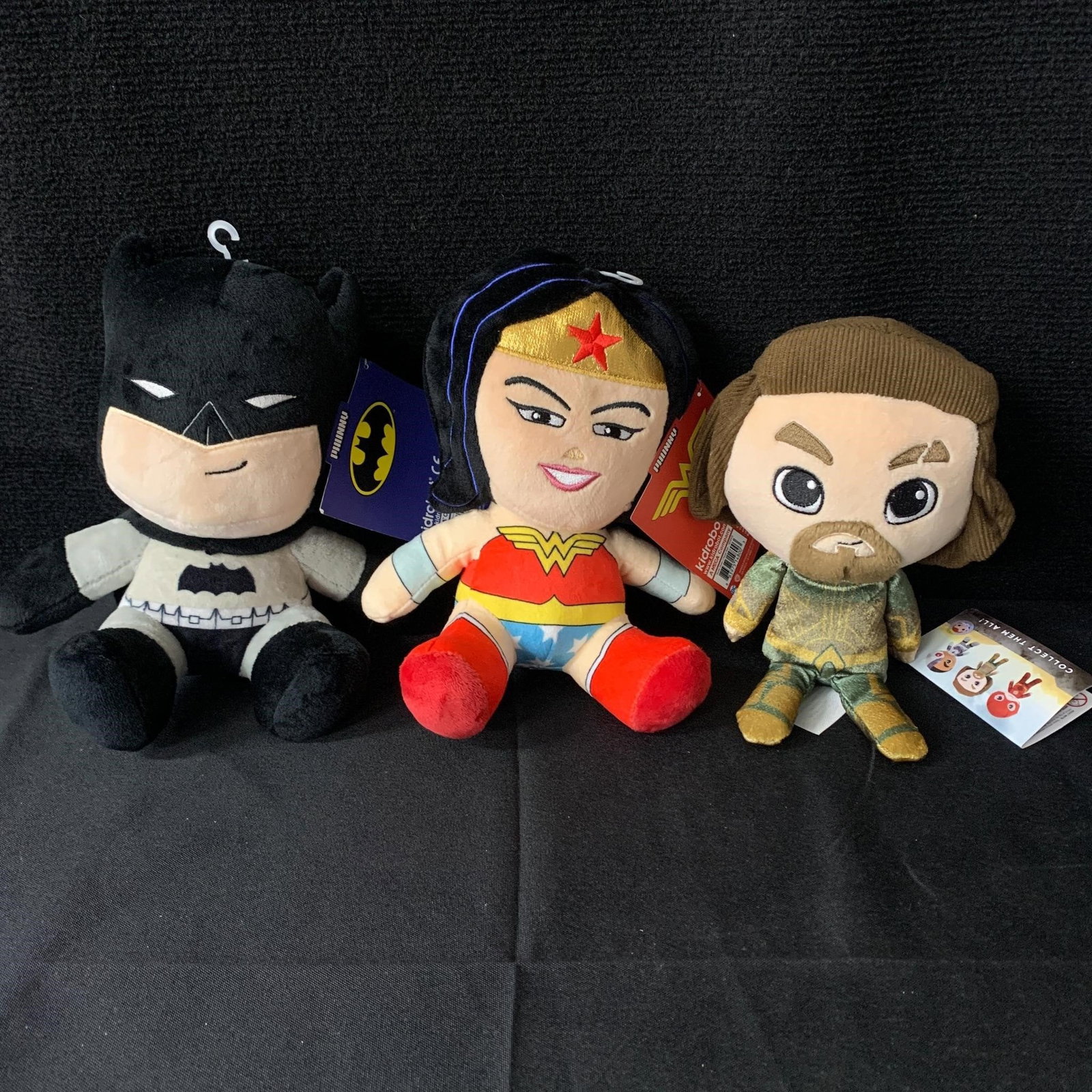 DC Heroes Plsuh toys: Bat man, Wonder Woman. We are a veteran owned company. Please look at the pictures carefully to determine what you believe the condition of collectible is. We are currently accepting consignments. Ema