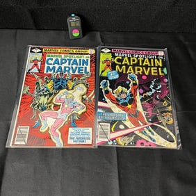 Marvel Spotlight 1 & 2 Feat. Captain Marvel Comics