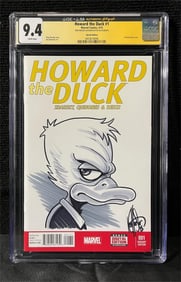 Howard the Duck CGC/JSA Ken Haswer Sign & Sketch