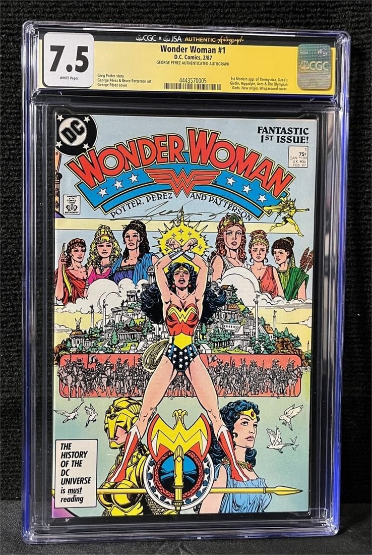 Wonder Woman 1 CGC/JSA George Perez Signed Comic (1 of 1)