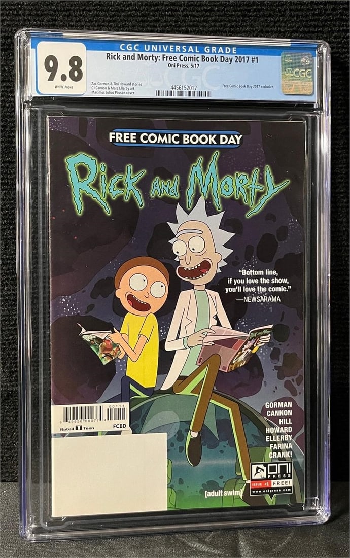 Rick & Morty FCBD 1 CGC 9.8: We are a veteran owned company. Please look at the pictures carefully to determine what you believe the condition of collectible is. We are currently accepting consignments. Email us a aeronhouse1994@