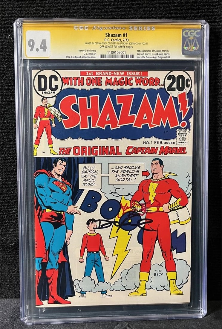Shazam 1 Denny O'Neil & Jackson Bostwick Signed!!! (1 of 1)