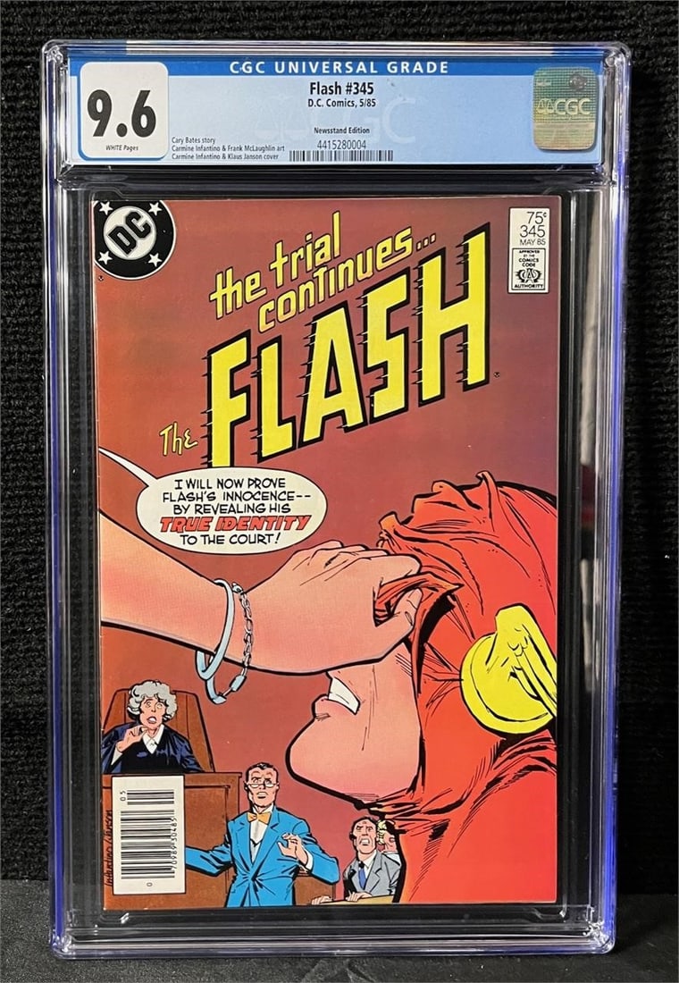 Flash 345 Newsstand Ed. CGC 9.6 Infantino Comic: We are a veteran owned company. Please look at the pictures carefully to determine what you believe the condition of collectible is. We are currently accepting consignments. Email us a aeronhouse1994@