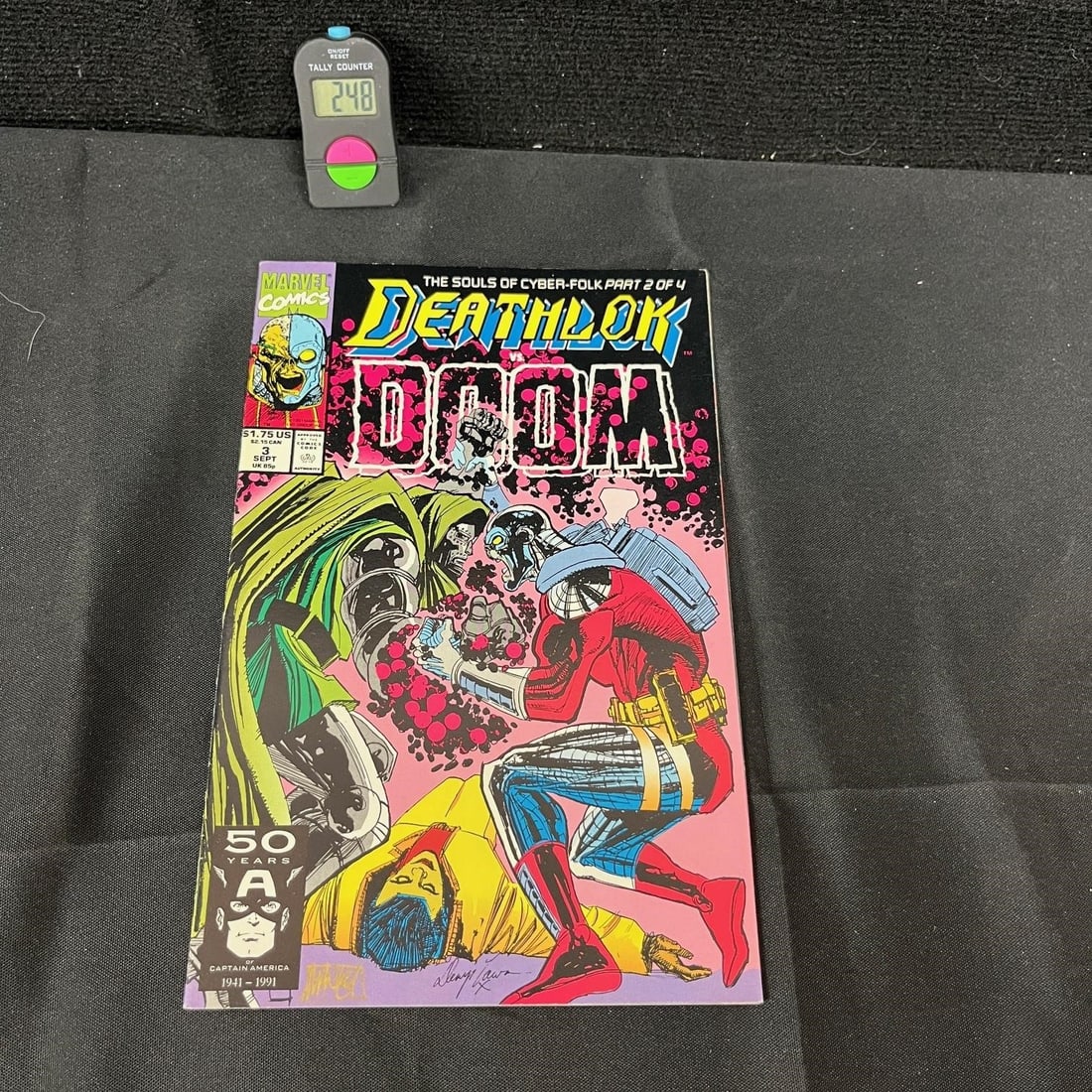 Deathlok 3 Signed by Mike Manley Vs. Dr. Doom (1 of 3)