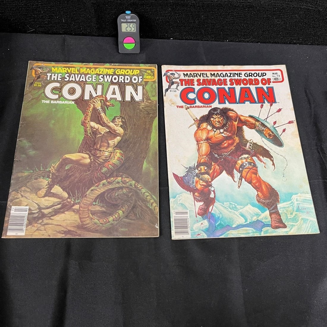 Savage Sword of Conan 73 & 74 Magazine Comics: We are a veteran owned company. Please look at the pictures carefully to determine what you believe the condition of collectible is. We are currently accepting consignments. Email us a aeronhouse1994@