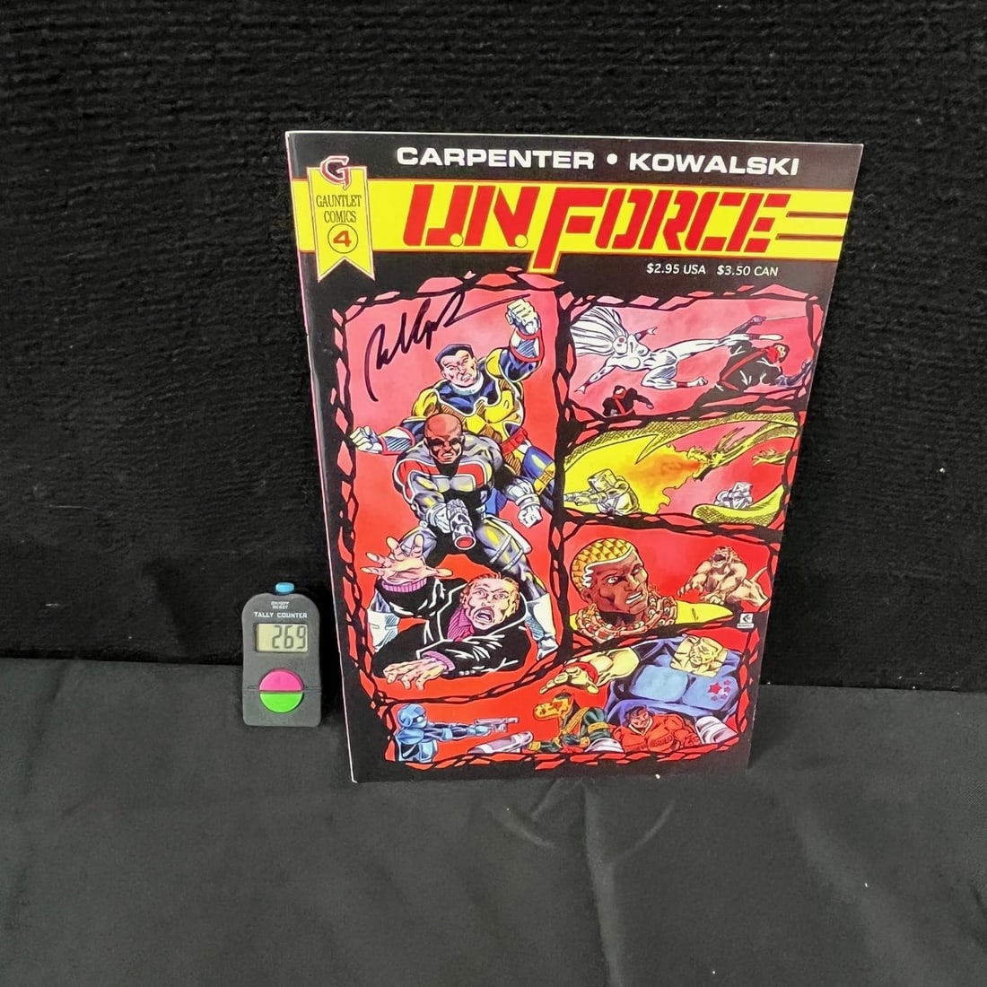 UN Force 3 Signed by Paul Kowalski auntlet Comics (1 of 2)
