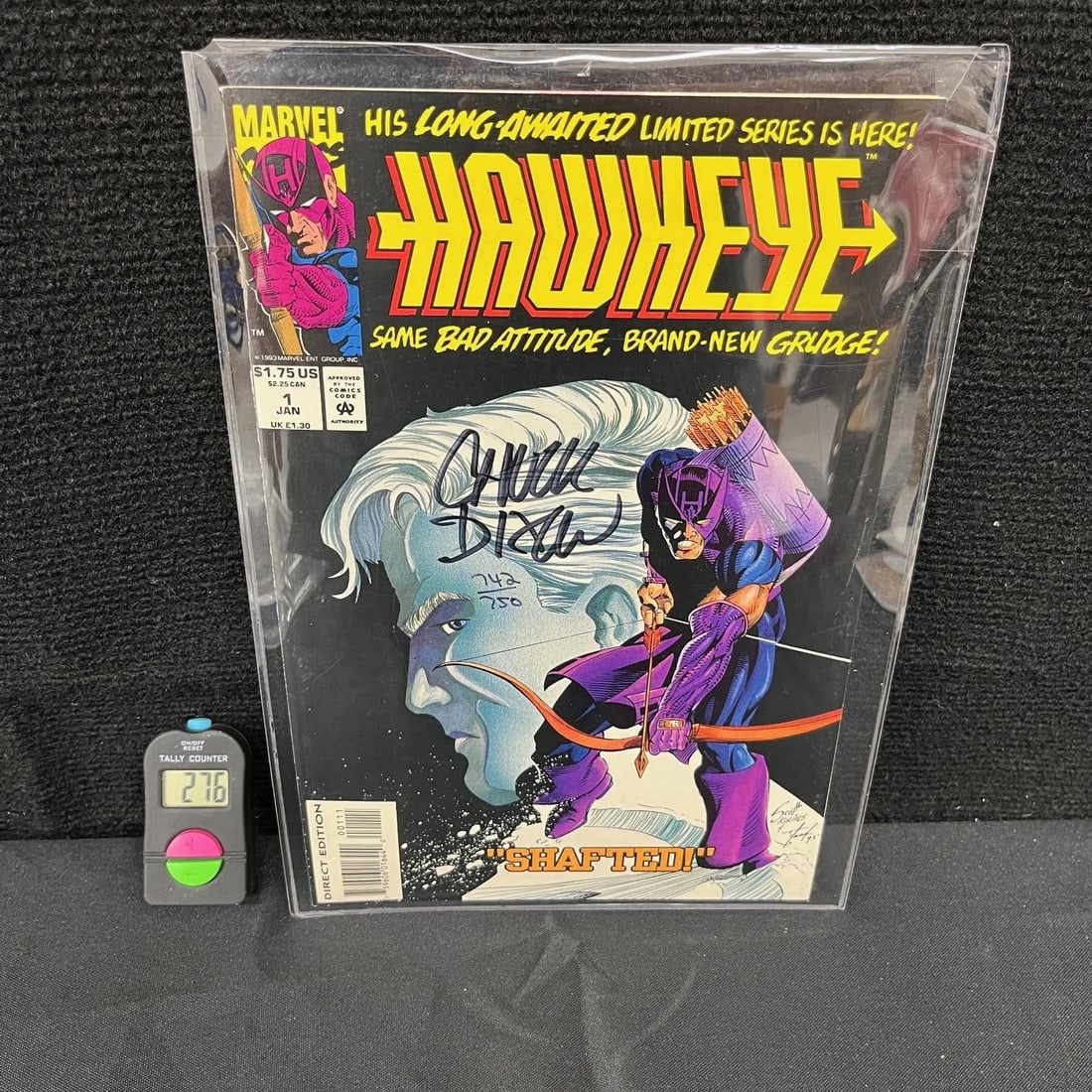 Hawkeye 1 Signed by Chuck Dixon DF COA (1 of 2)