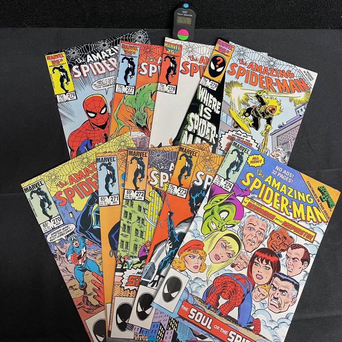 Amazing spider-man Comics in the 270's: We are a veteran owned company. Please look at the pictures carefully to determine what you believe the condition of collectible is. We are currently accepting consignments. Email us a aeronhouse1994@