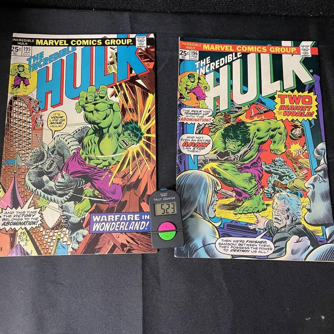 Hulk 195 & 196 Marvel Bronze Age Comics: We are a veteran owned company. Please look at the pictures carefully to determine what you believe the condition of collectible is. We are currently accepting consignments. Email us a aeronhouse1994@