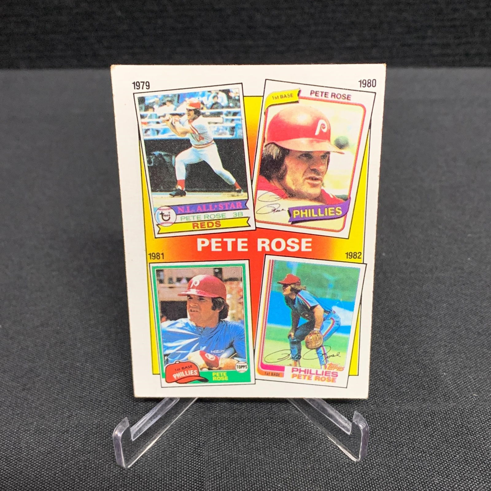 Pete Rose 1986 Topps Baseball Card (1 of 2)