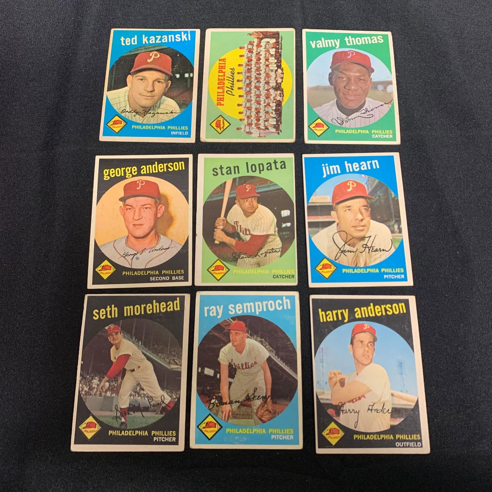 1959 Topps Baseball Card lot, Phillies (1 of 2)