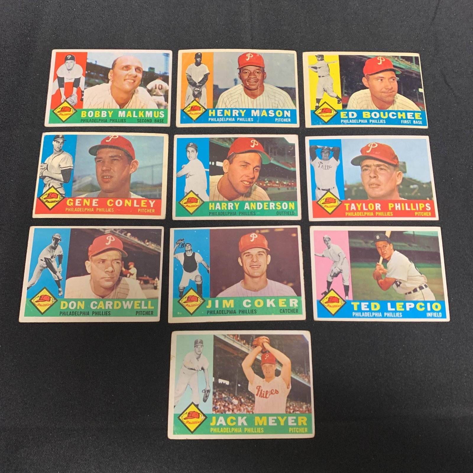Phillies 1960 Topps Baseball Cards: We are a veteran owned company. Please look at the pictures carefully to determine what you believe the condition of collectible is. We are currently accepting consignments. Email us a aeronhouse1994@