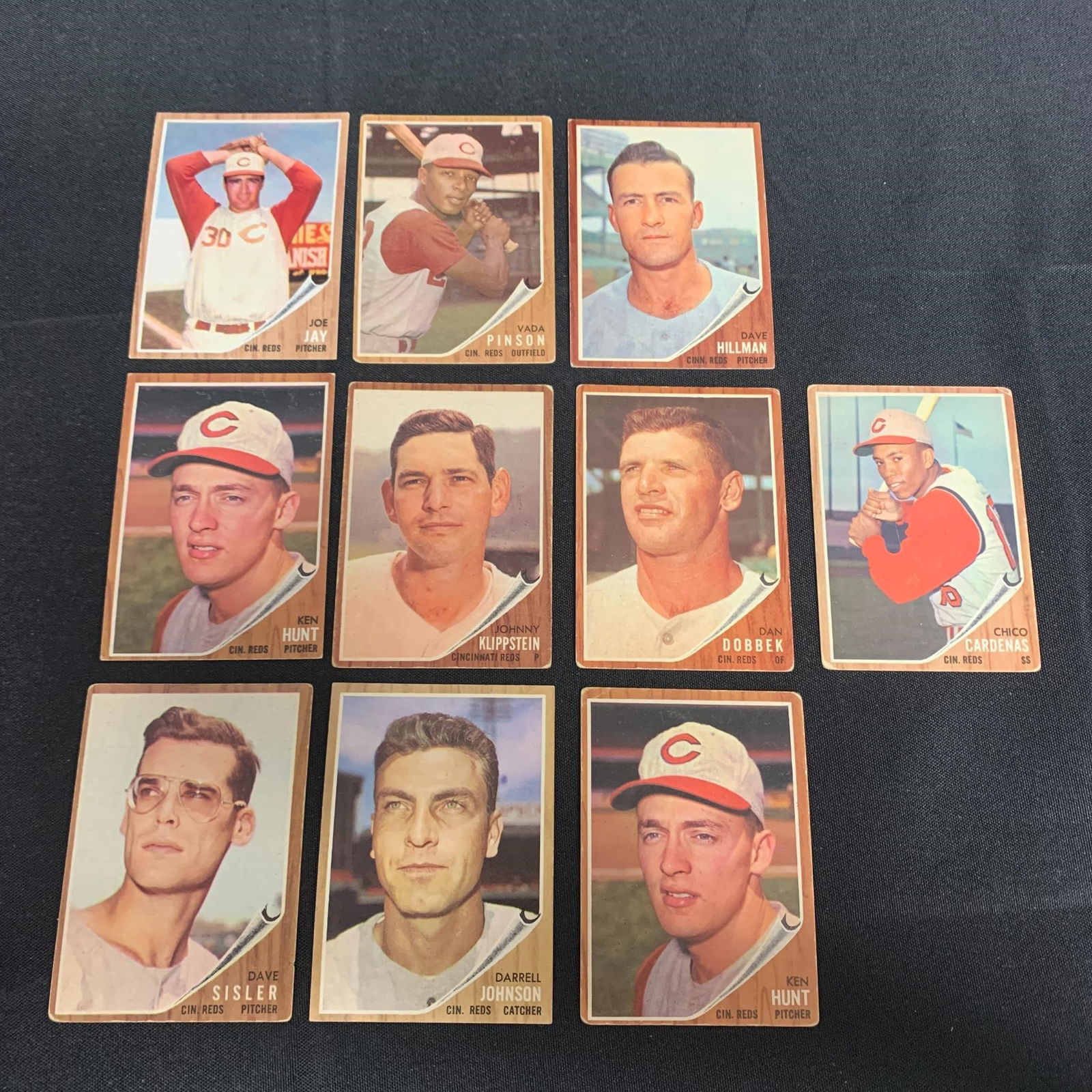 1962 Topps Cincinnati Reds Cards (1 of 2)