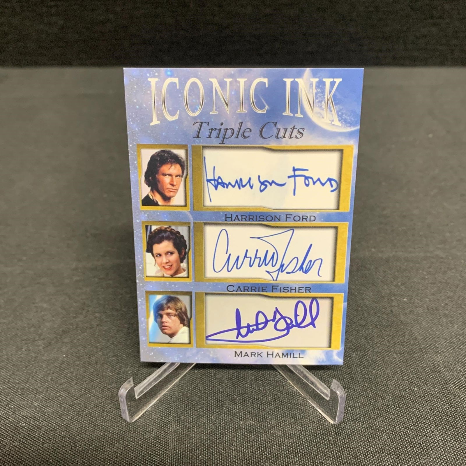Star Wars, Ford, Fisher, Hamill Iconic Ink (1 of 1)