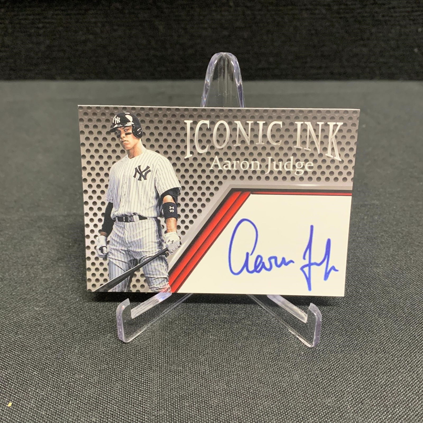 Aaron Judge Iconic Ink Baseball Card: We are a veteran owned company. Please look at the pictures Iconic Ink cards are the name of the manufacturer of the product and they specialize in sport card sets with facsimile autographs as part of