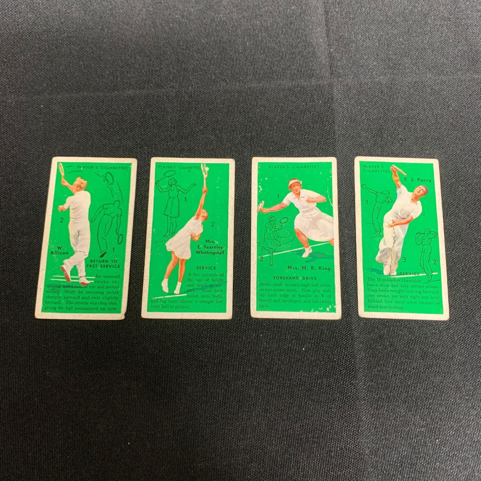 1936 Tennis Players Cigarette Cards (1 of 2)