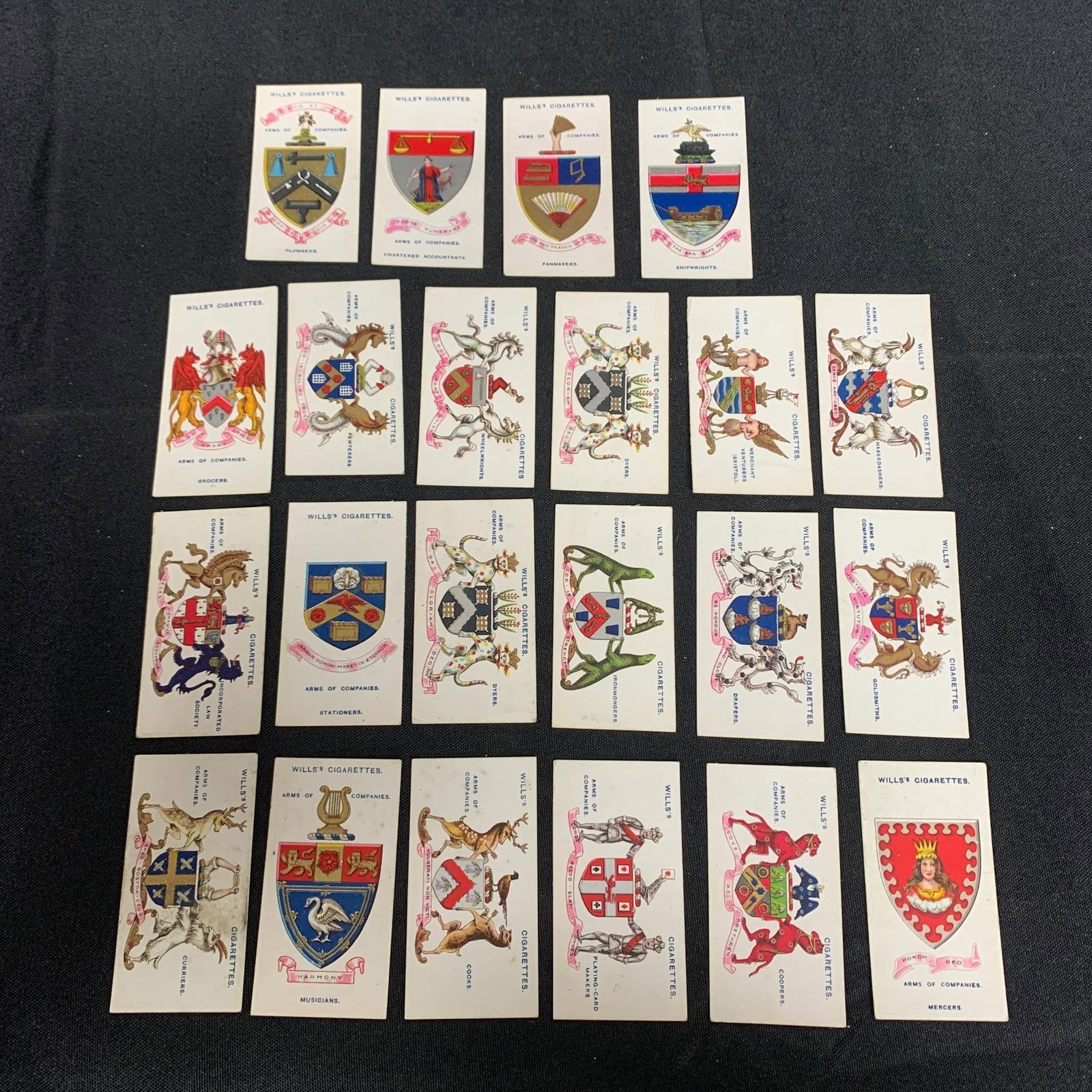 1913 Wills Arms of Companies Tobacco Cards: Wills's Cigarette Cards. We are a veteran owned company. Please look at the pictures carefully to determine what you believe the condition of collectible is. We are currently accepting consignments. E