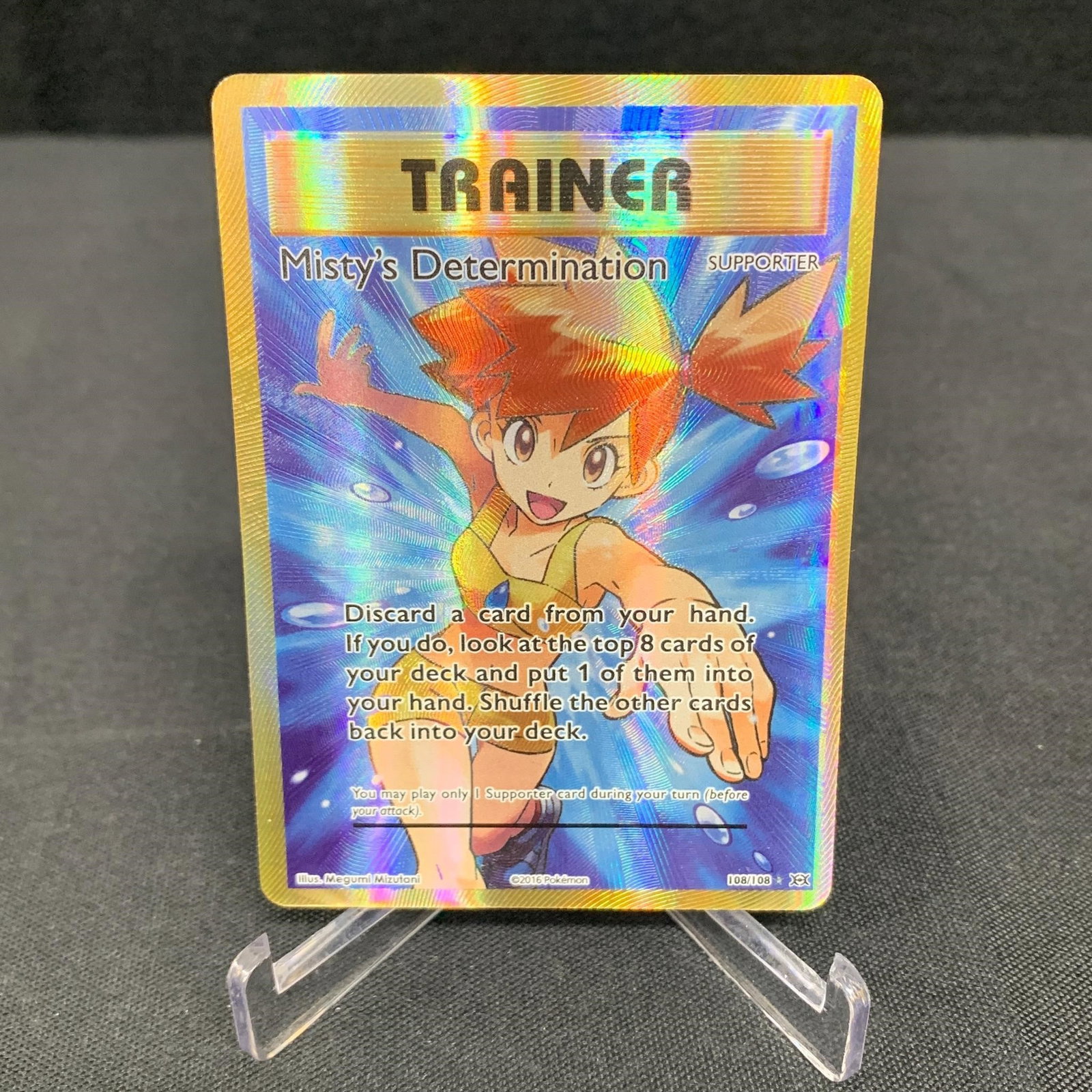 Misty's Determination Full Art: Misty's Determination #108 Full Art Ultra Rare XY Evolutions Pokemon Card. We are a veteran owned company. Please look at the pictures carefully to determine what you believe the condition of collecti