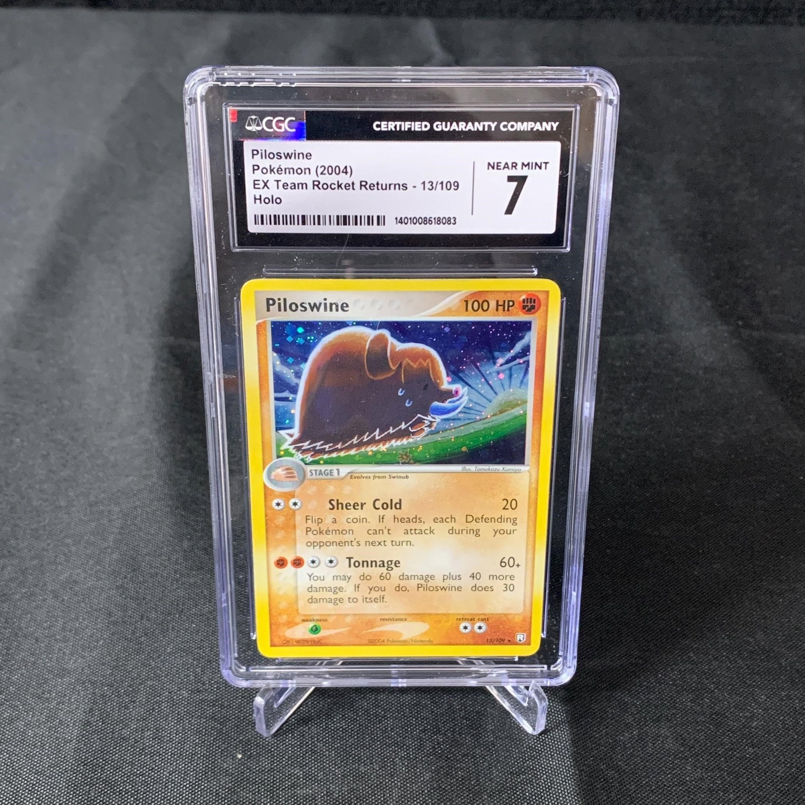 CGC 7 Piloswine Holo TRR: CGC 7 Piloswine #13 Holo Team Rocket Returns Pokemon Card. We are a veteran owned company. Please look at the pictures carefully to determine what you believe the condition of collectible is. We are c