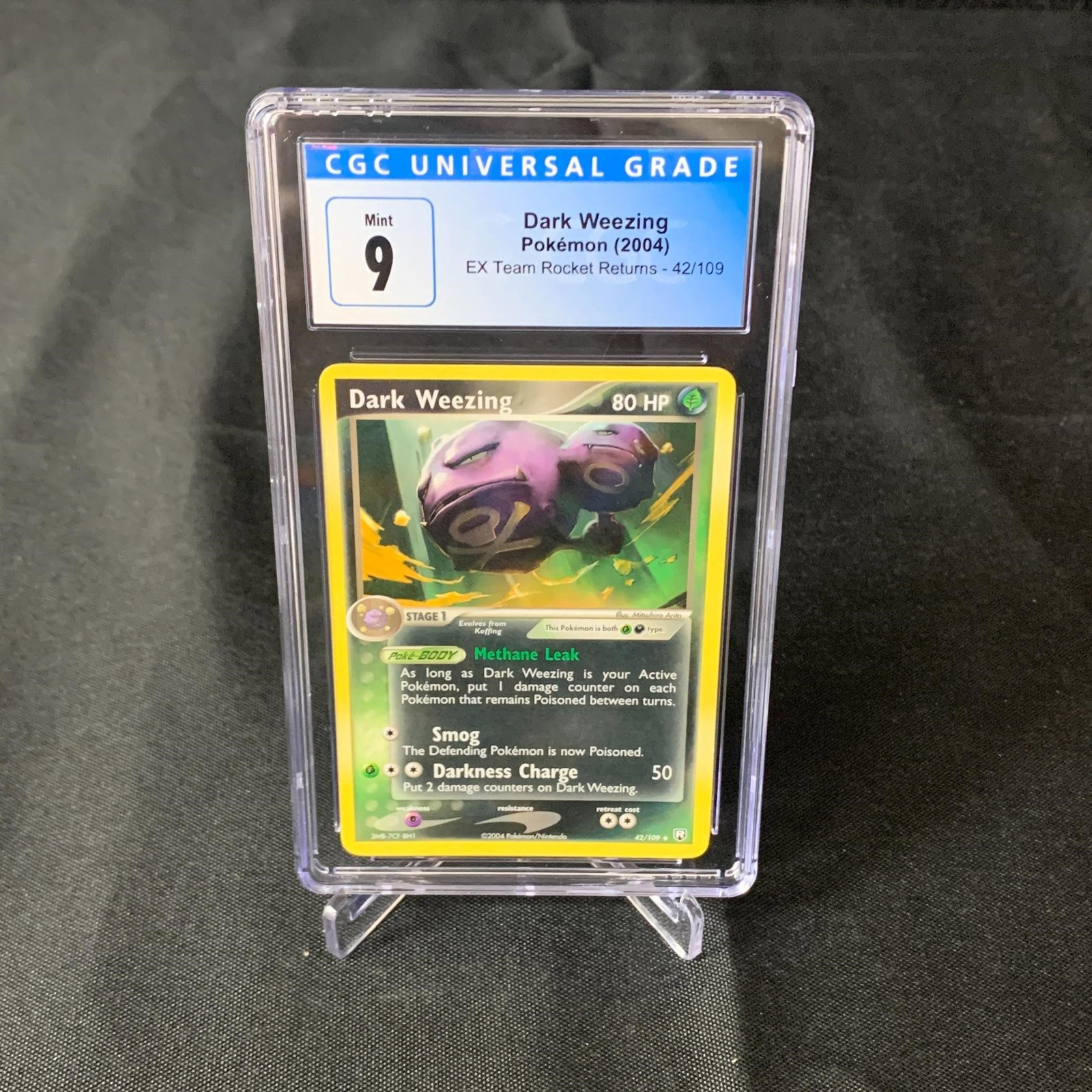 Cgc 9 Dark Weezing #42 Team Rocket Returns Pokemon Card
