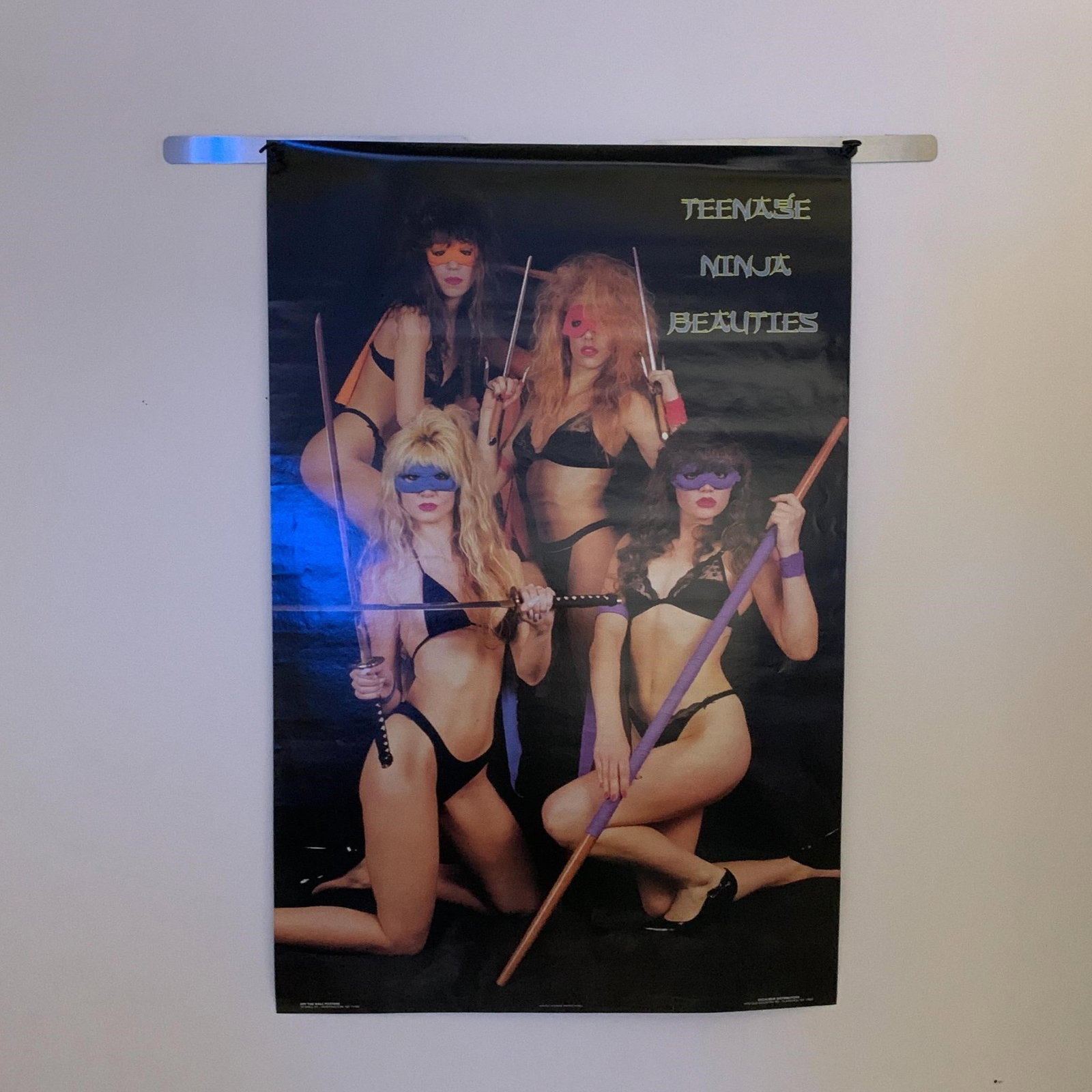 Teenage Ninja Beauties Poster: Not Quite Sure if Teenage Mutant Ninja Turtles licensed this one. We are a veteran owned company. Please look at the pictures carefully to determine what you believe the condition of collectible is. W