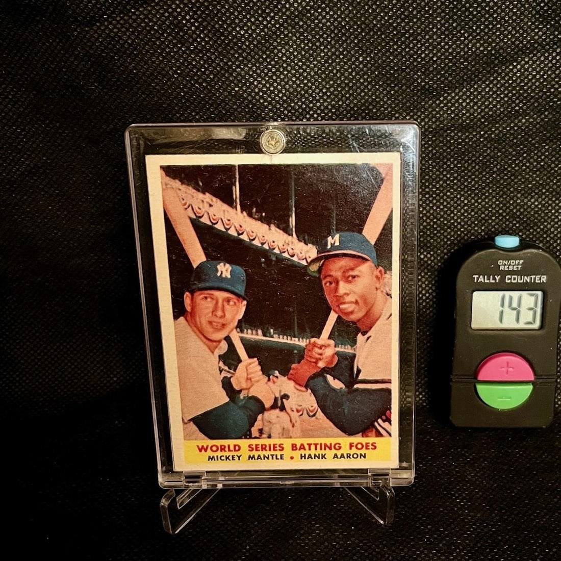 Mickey Mantle & Hank Aaron 1958 Topps 418 (1 of 2)