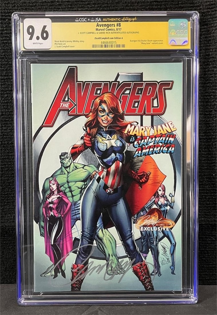 Avengers 8 J.Scott Campbell Signed Exclusive + (1 of 3)