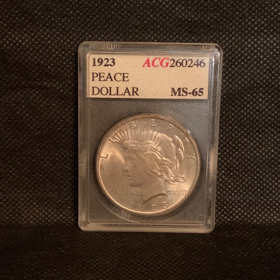 1923 Peace Dollar ACG MS 65 (1 of 2)