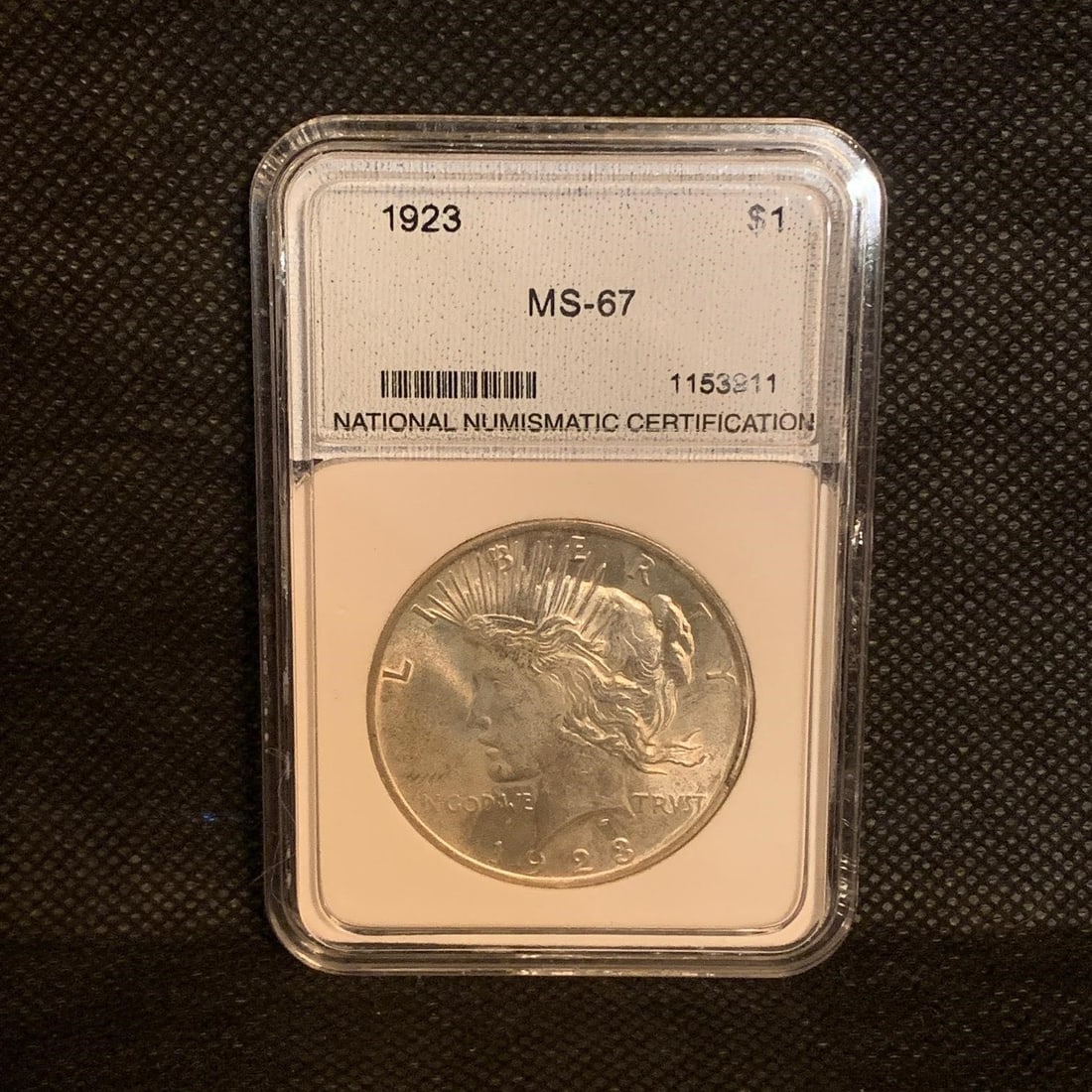 1923 Peace Dollar NNC MS 67 (1 of 2)