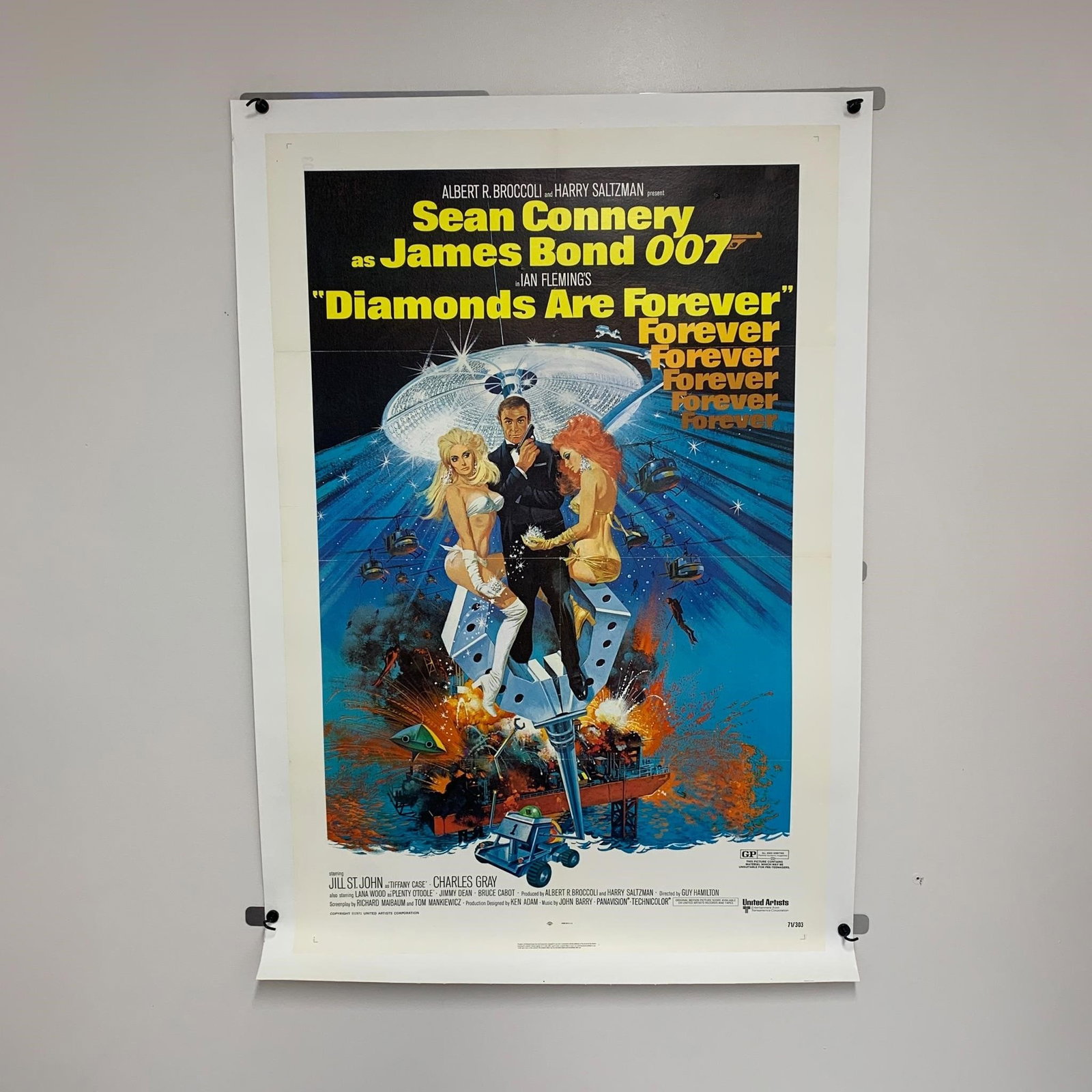 Diamonds Are Forever James Bond Original Poster LB (1 of 3)