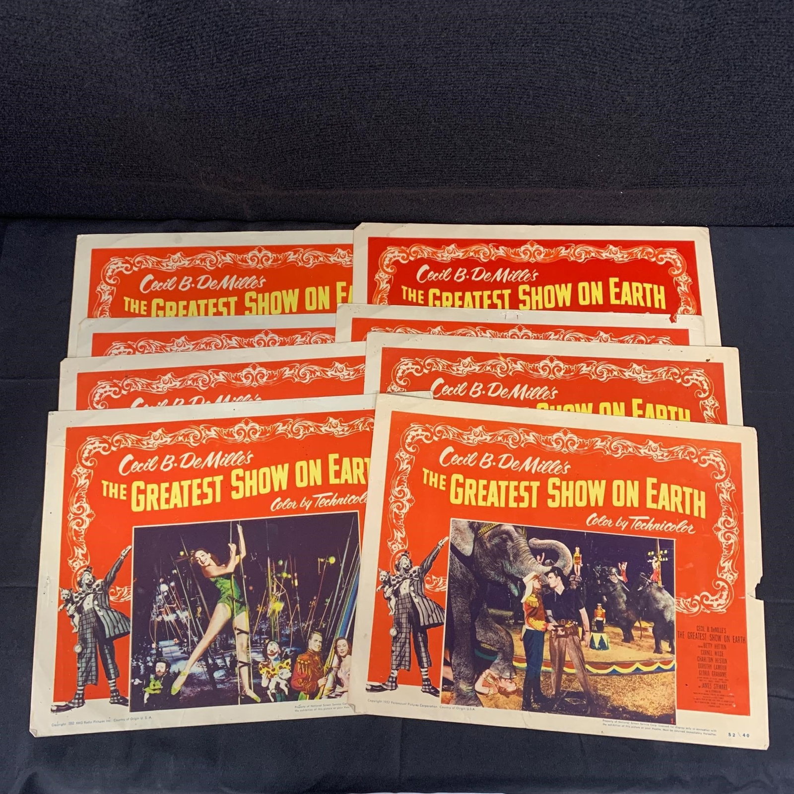 Greatest Show on Earth Original Lobby Card Set (1 of 6)