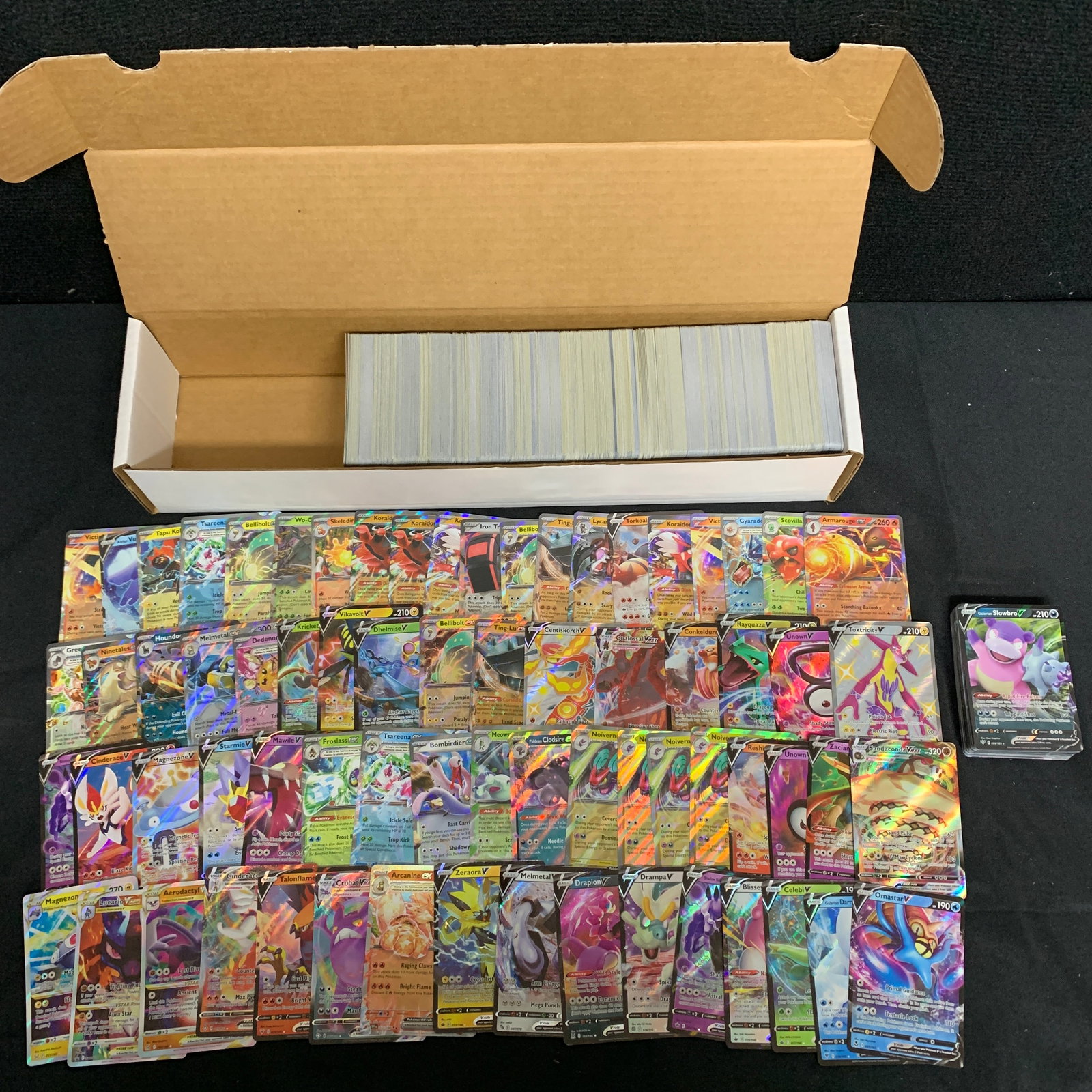 Bulk Pokemon Lot, 1000+ cards, V, EX, VSTAR + (1 of 5)
