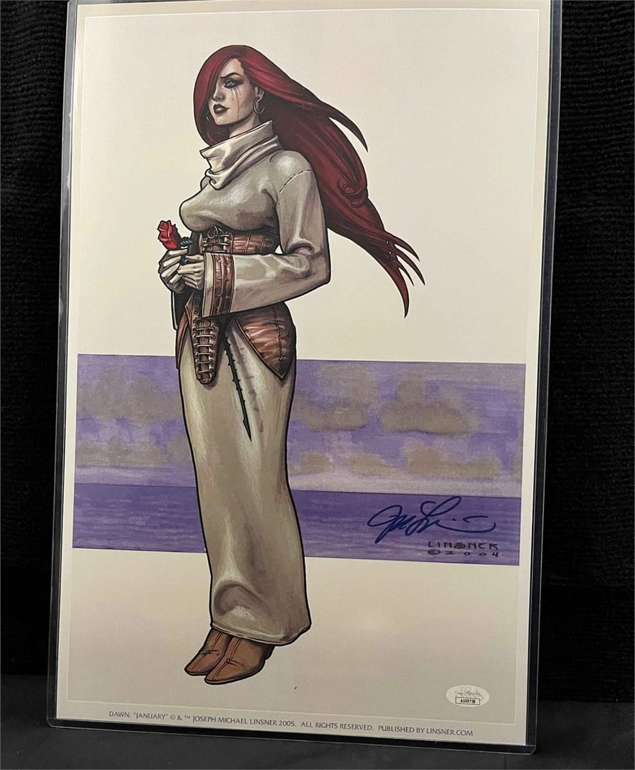 Michael Linsner Signed Dawn Print JSA COA (1 of 1)