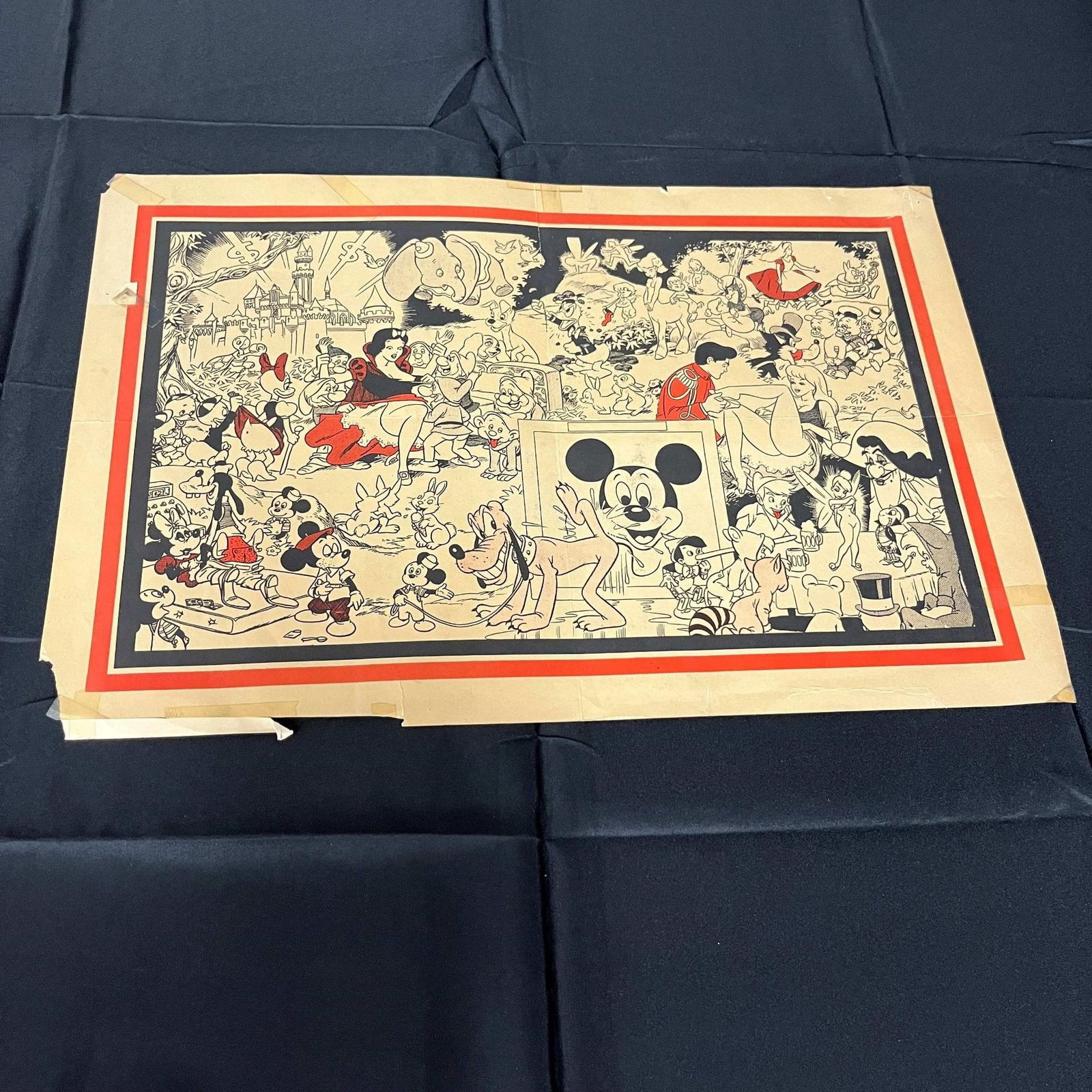 Vintage Mickey Mouse Print: We are a veteran owned company. Please look at the pictures carefully to determine what you believe the condition of collectible is. We are currently accepting consignments. Email us a aeronhouse1994@
